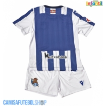 Camisa de time de futebol Real Sociedad Replicas 1º Equipamento Infantil 2025-26 Manga Curta (+ Calças curtas)